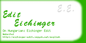 edit eichinger business card